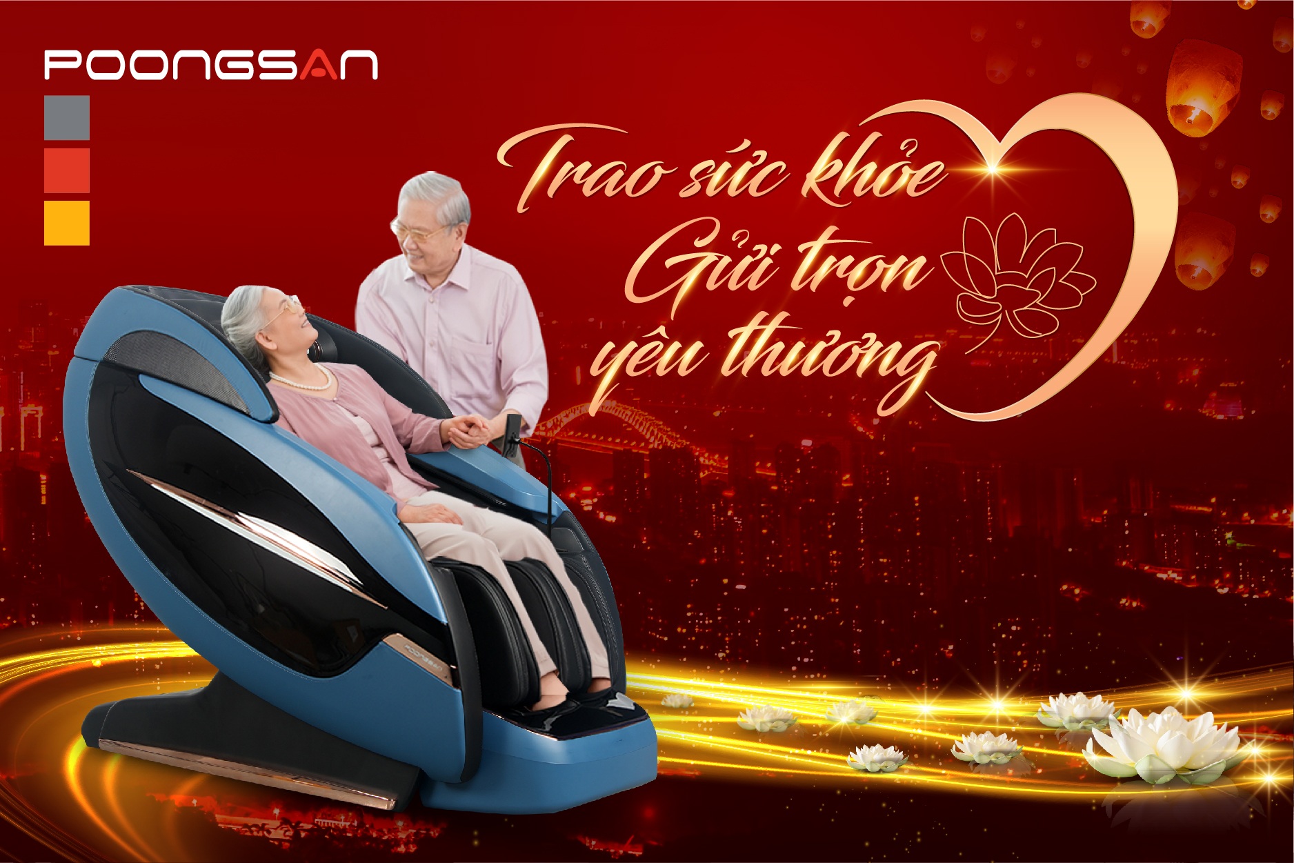 chương tr&igrave;nh sale ghế massage Poongsan