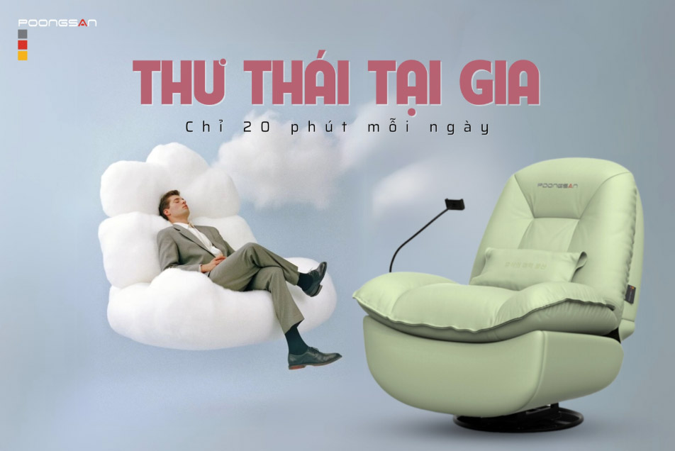 Ghế massage Poongsan MCP-126 mang đến sự thư thái ngay tại gia