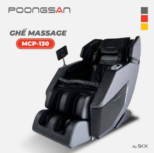 Mẫu ghế massage Poongsan MCP-130 sở hữu nhiều tính năng nổi bật