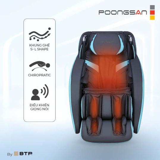 Ghế massage Poongsan MCP-151 mang hiệu quả thư giãn chuyên sâu