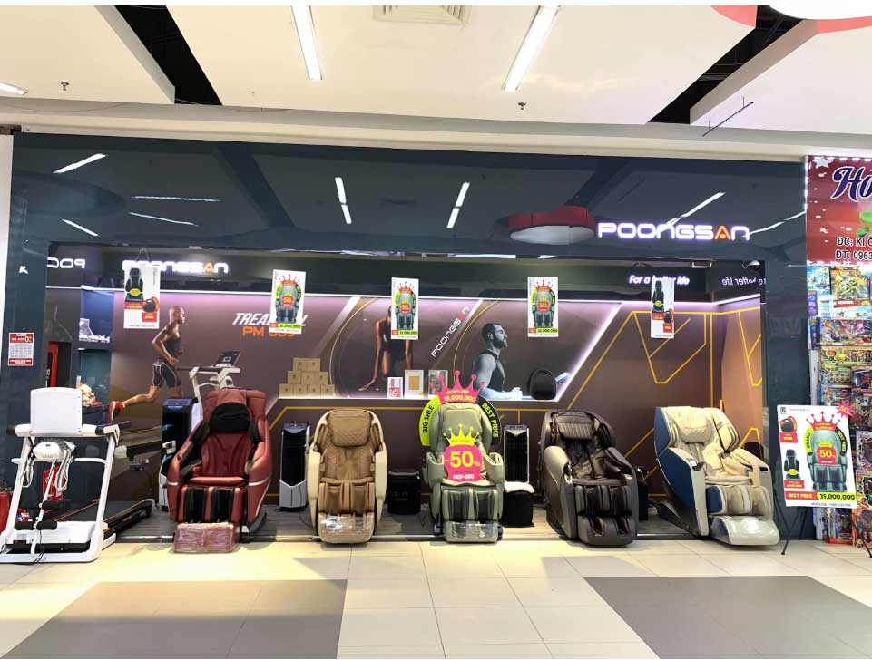 Poongsan cung cấp ghế massage chất lượng với nhiều ưu đãi hấp dẫn