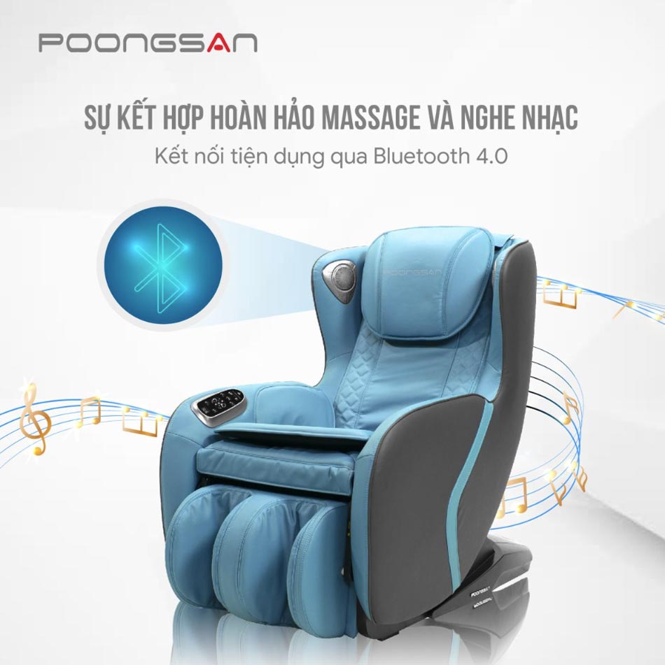 Ghế massage Poongsan MCP-129 có nhiều tiện ích hiện đại