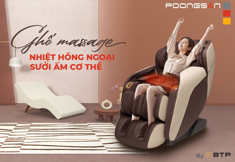 Ghế massage trị liệu hồng ngoại là dòng thiết bị chăm sóc sức khỏe cao cấp