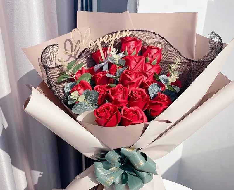 Hoa sáp vĩnh cửu với mùi hương dịu nhẹ, có thể lưu giữ lâu dài