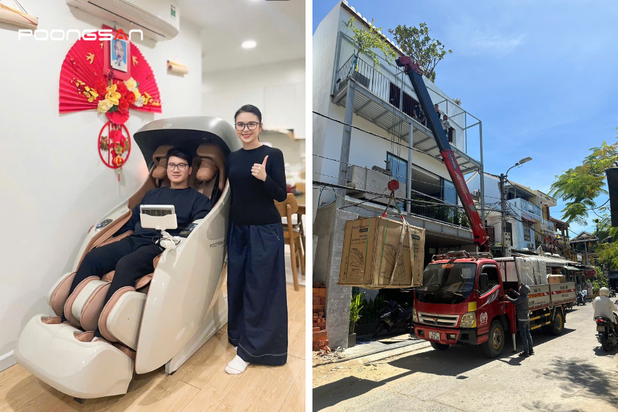 vận chuyển ghế massage