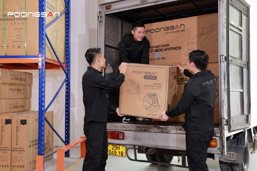 vận chuyển ghế massage