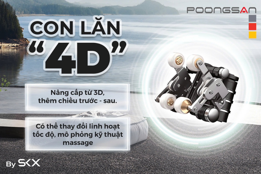 Con lăn ghế massage 4D