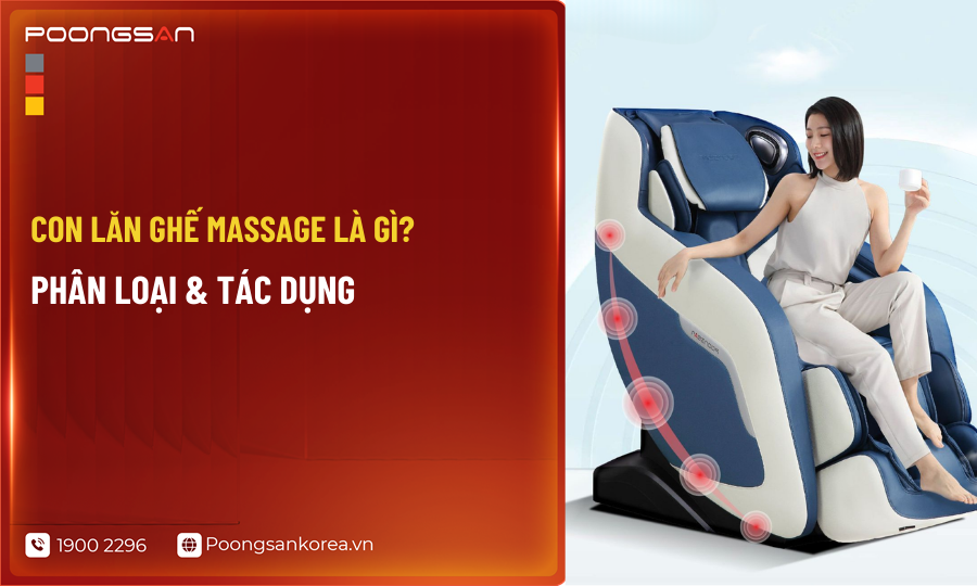 Con lăn ghế massage