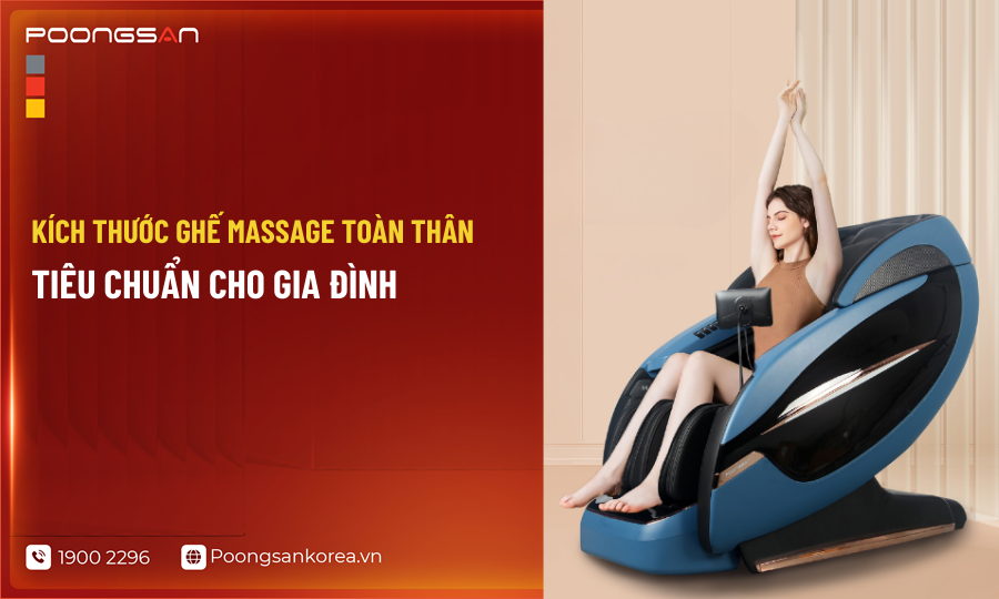 Kích thước chuẩn của ghế massage toàn thân
