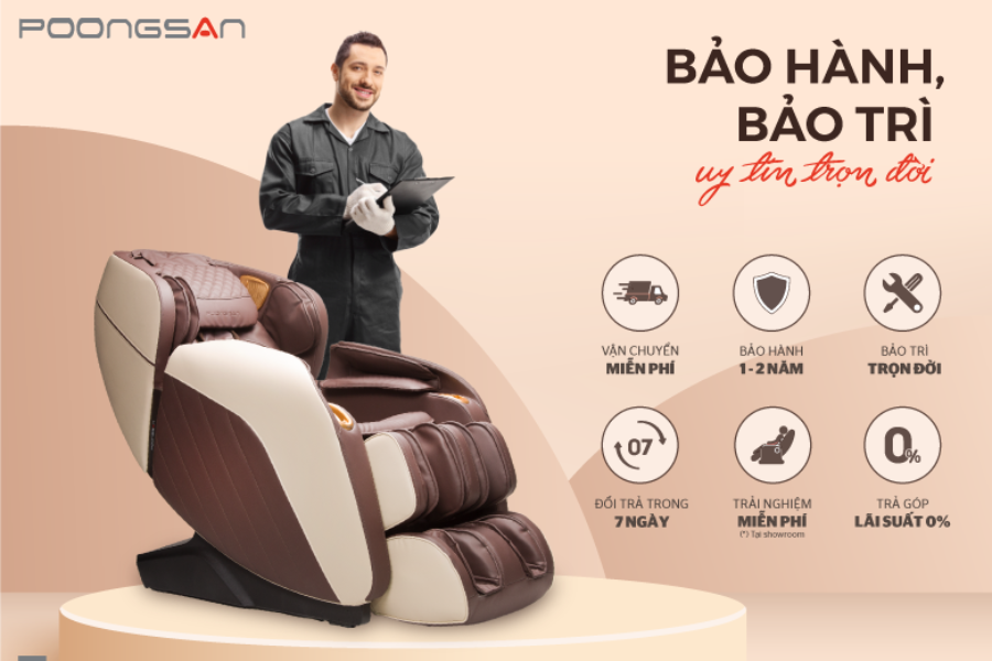 Vì sao nên chọn ghế massage trị liệu Poongsan?