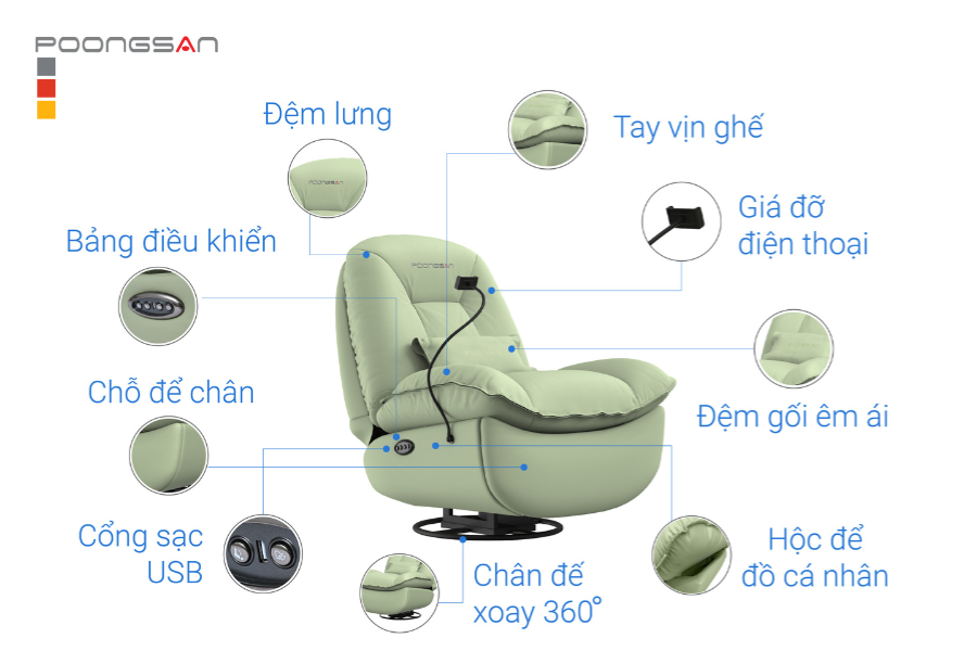 Linh kiện ghế massage