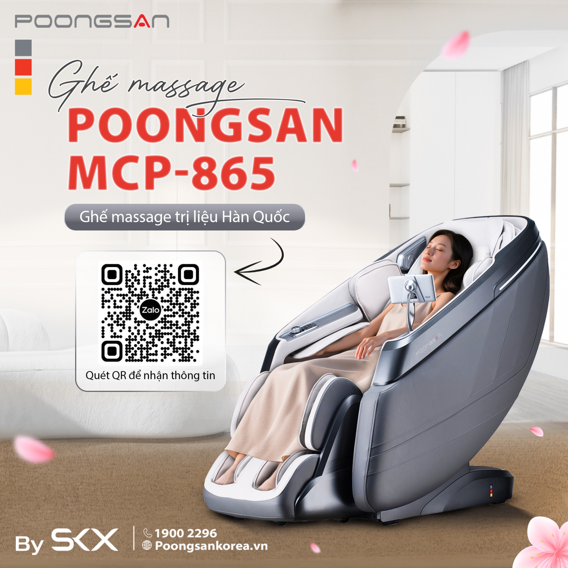 Ghế Massage Trị Liệu Poongsan MCP 865