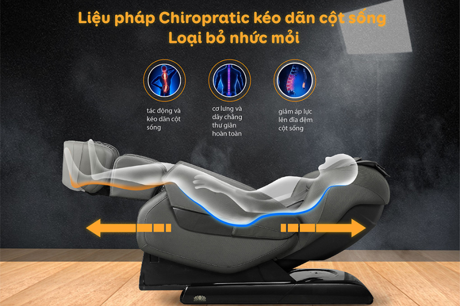 Tính năng kéo giãn ghế massage 