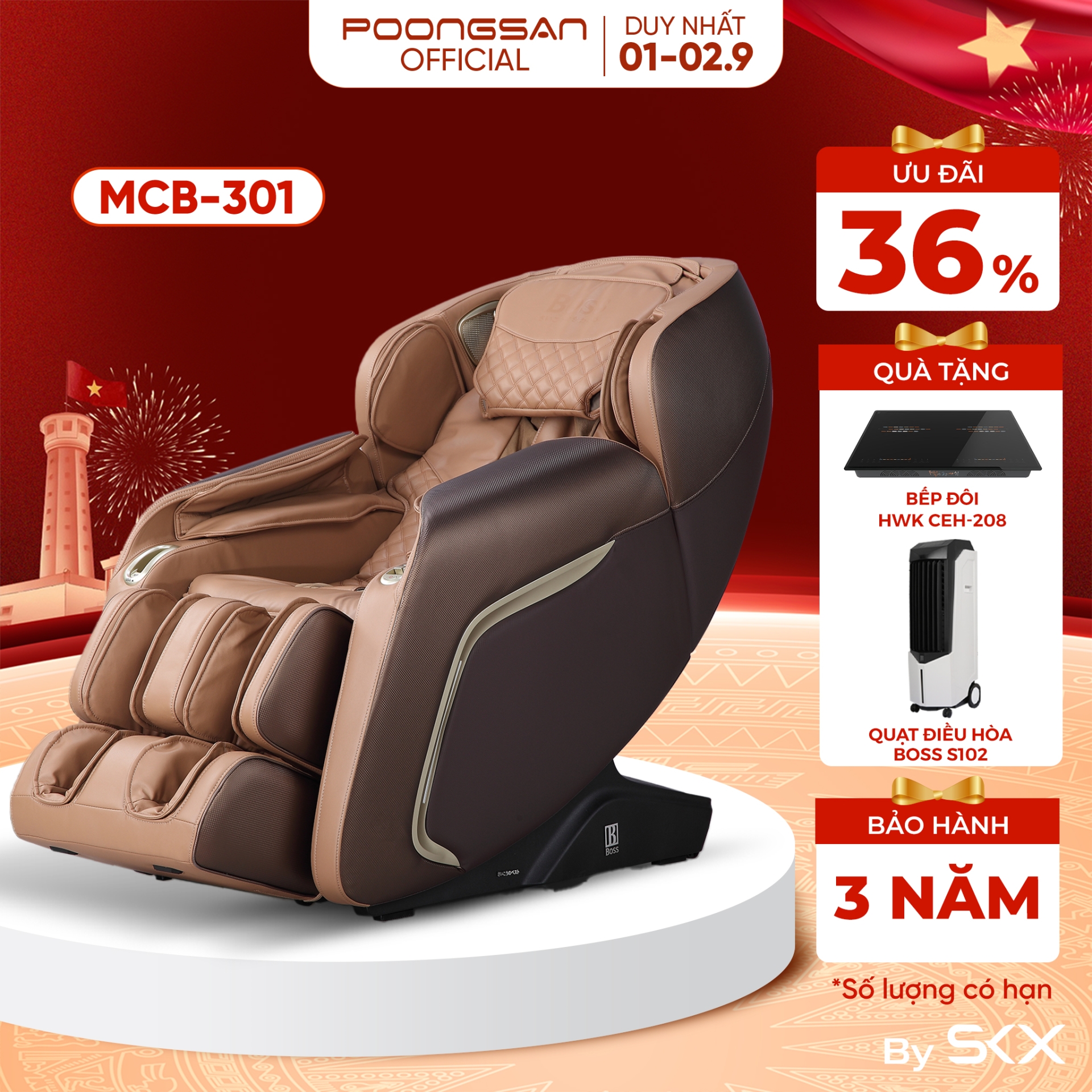MCB-301 - Ưu đ&atilde;i 35%, voucher tới 3 triệu đồng