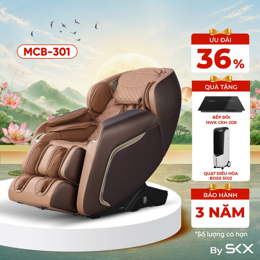 Ghế massage MCB-301 - Thả lỏng to&agrave;n th&acirc;n trong lớp da mềm &ecirc;m