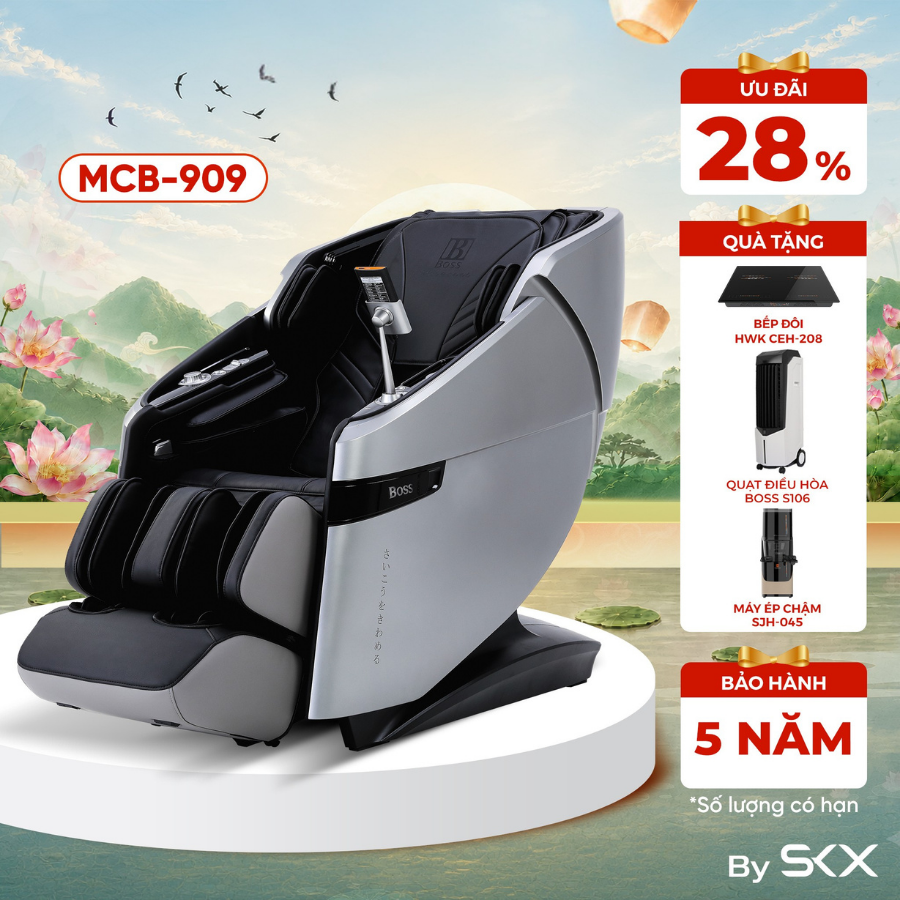 Ghế massage MCB-909 - Chăm s&oacute;c to&agrave;n th&acirc;n với hai bộ cơ 4D