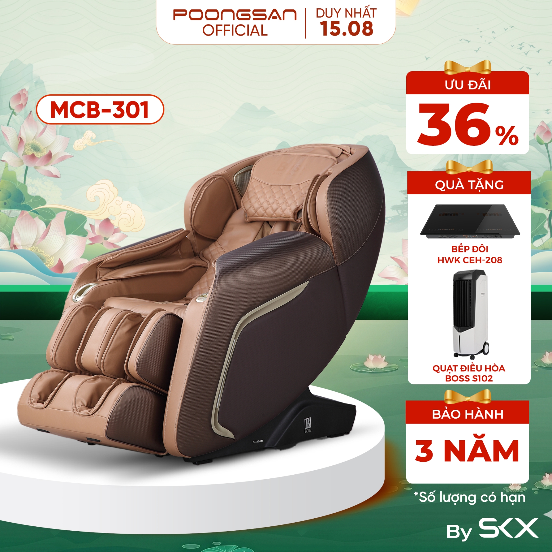 Ghế massage MCB-301 - Êm ái để cả nhà cùng thư giãn