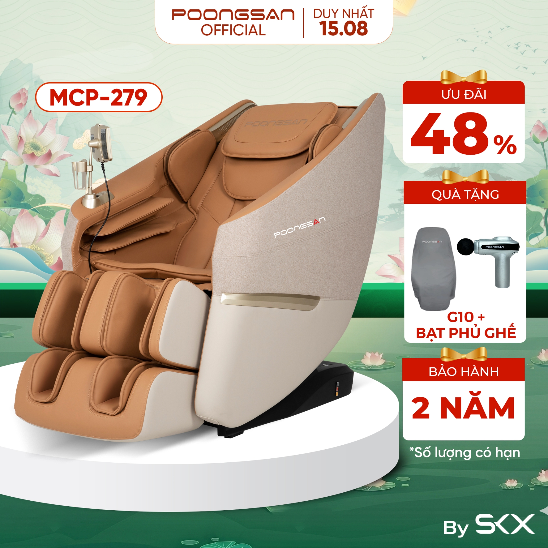 Ghế massage Poongsan MCP-279 - Thả lỏng toàn thân sau một ngày vận động
