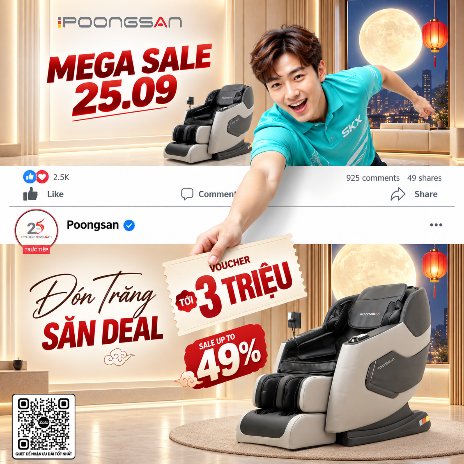 Mega Sale 25.09 - Rước Deal Về Nhà, Đón Trăng Đoàn Viên