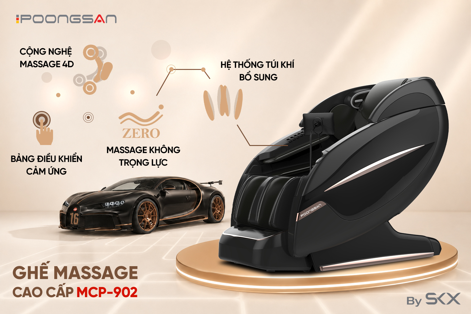 Ghế massage Poongsan MCP-902