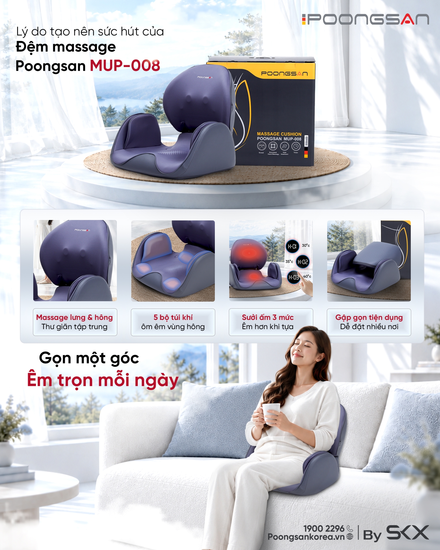 Đệm massage Poongsan MUP-008 phù hợp với ai?