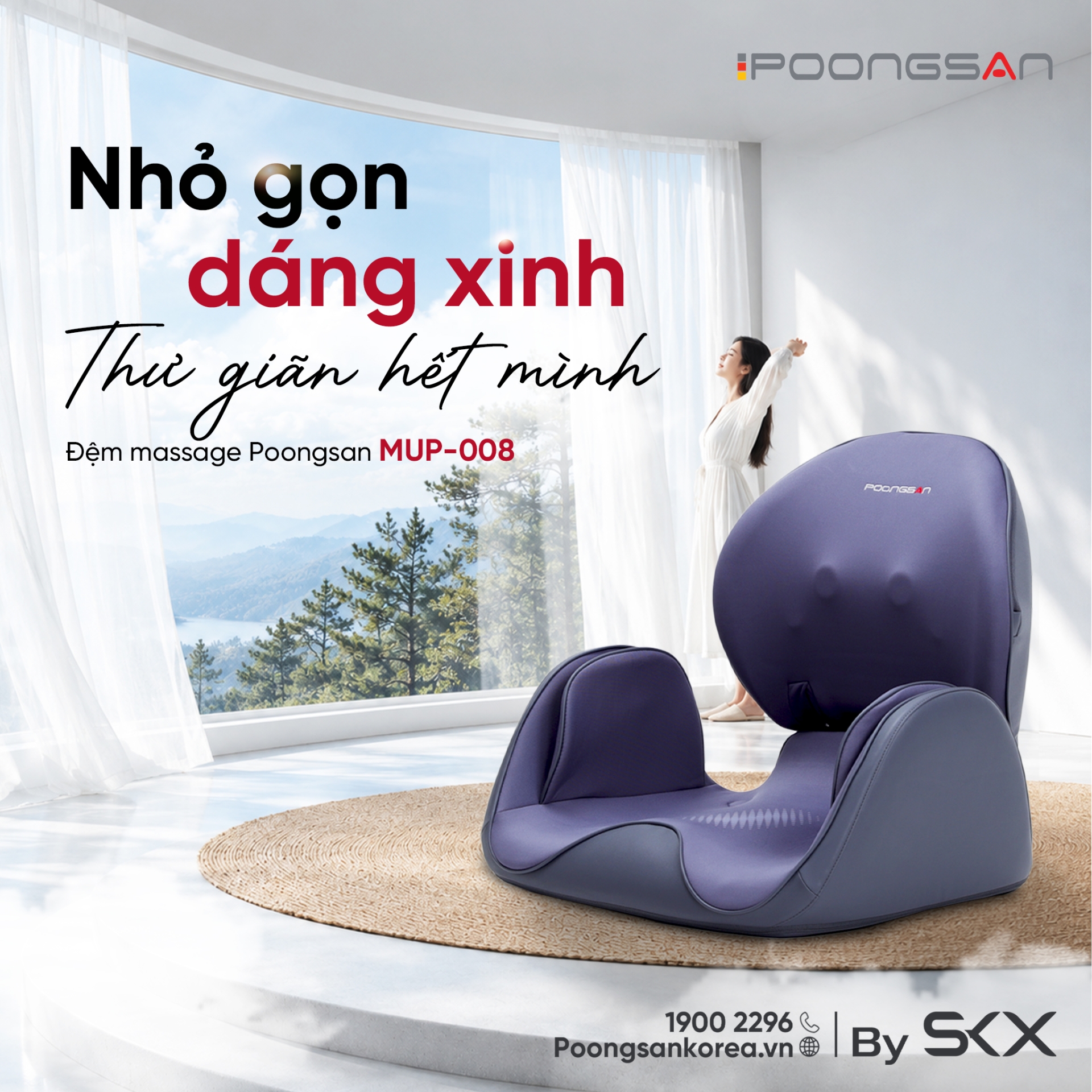Đệm massage Poongsan MUP-008