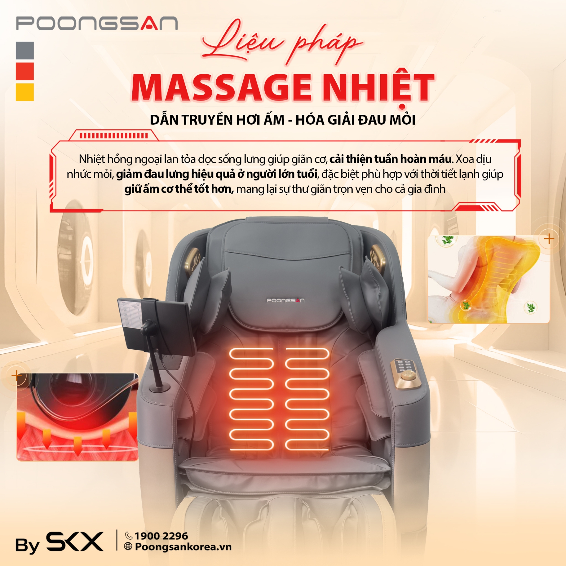 Liệu pháp sưởi ấm chuyên sâu với nhiệt hồng ngoại xoa dịu từng thớ cơ