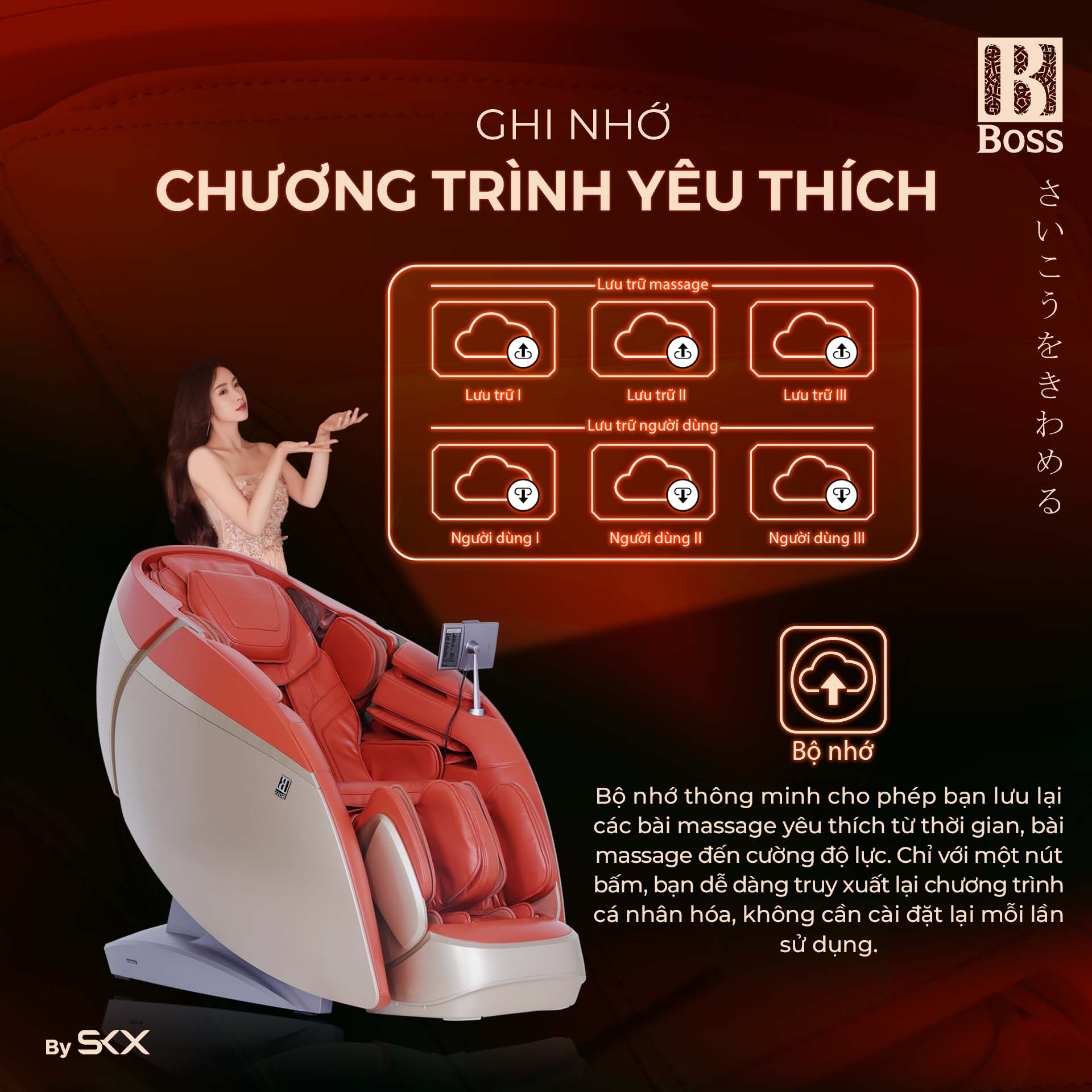 bộ nhớ lưu chương tr&igrave;nh massage