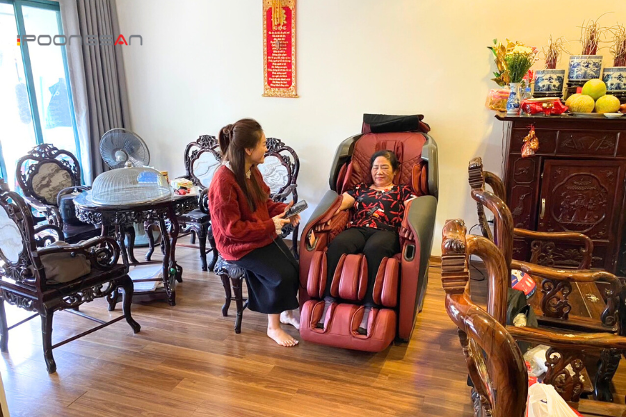 dùng ghế massage trong thời tiết lạnh