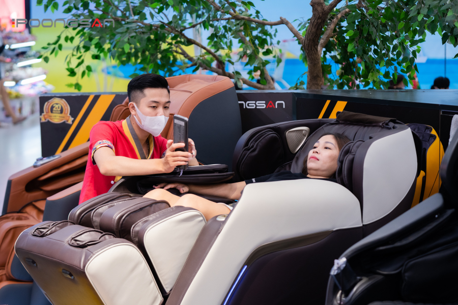 ghế massage giảm đau nửa đầu