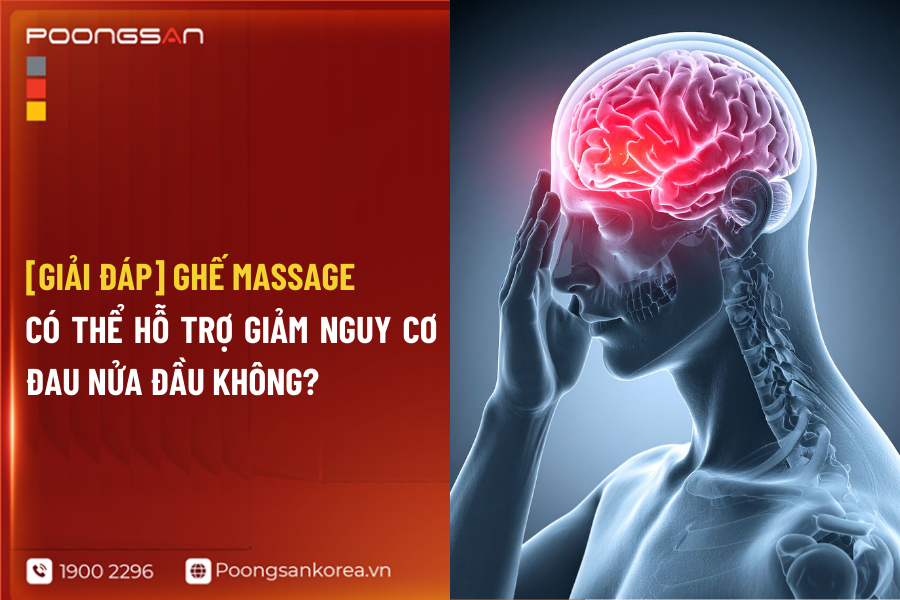 ghế massage giảm đau nửa đầu