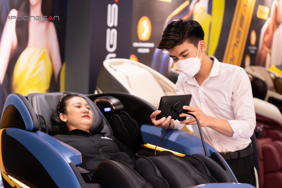 ghế massage giảm lệ thuộc thuốc giảm đau