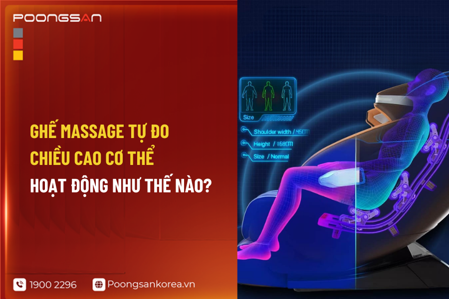 ghế massage tự động đo chiều cao