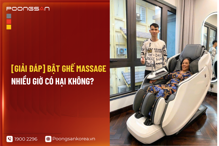 không nên bật ghế massage liên tục
