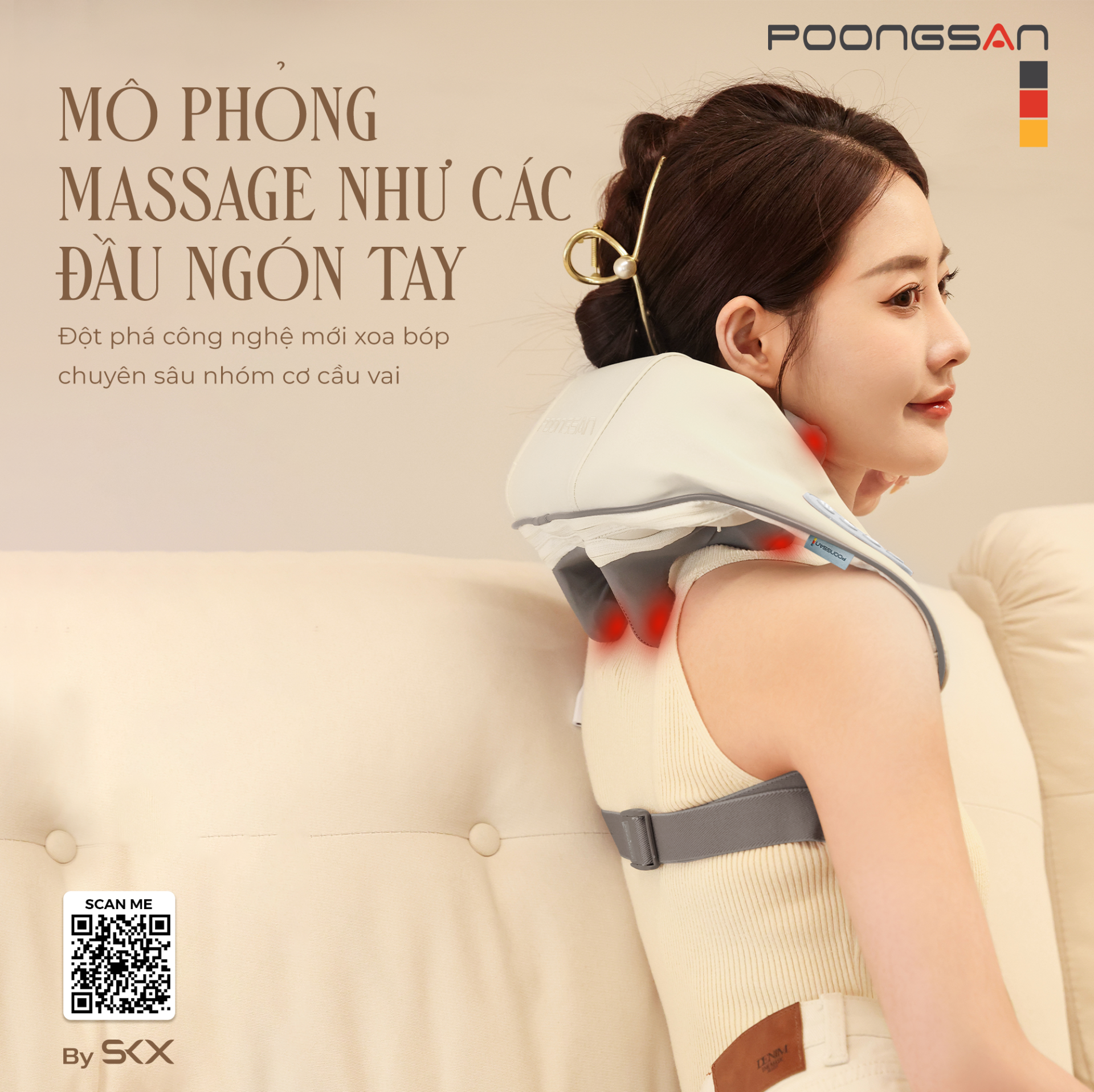 M&aacute;y massage cổ vai g&aacute;y Poongsan N18