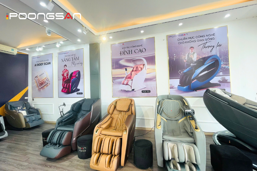 Poongsan Th&aacute;i B&igrave;nh - Địa Chỉ Trải Nghiệm Ghế Massage Ch&iacute;nh H&atilde;ng