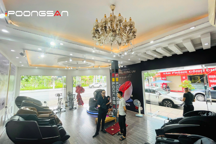 Poongsan Th&aacute;i B&igrave;nh - Địa Chỉ Trải Nghiệm Ghế Massage Ch&iacute;nh H&atilde;ng