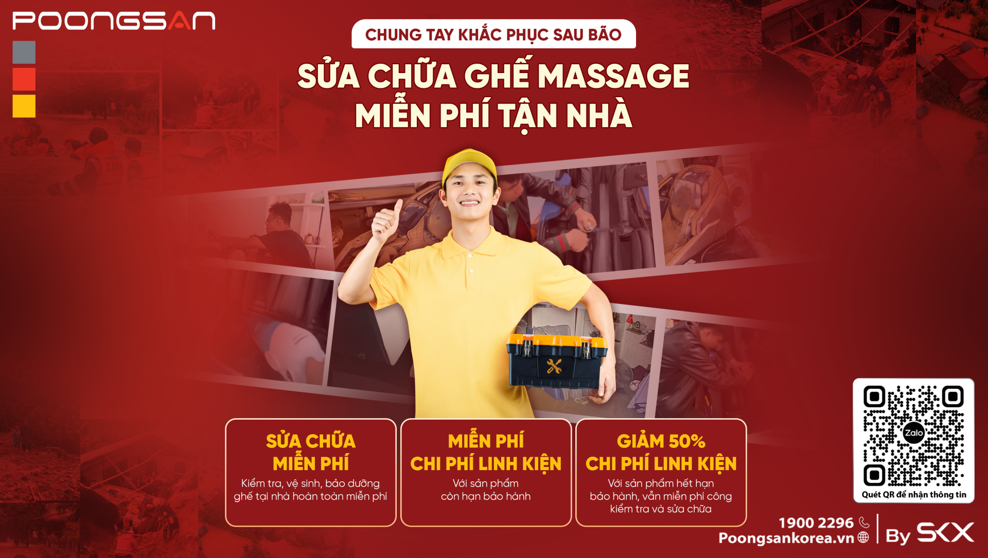 Poongsan Thực Hiện Chương Trình Chung Tay Hỗ Trợ Khách Hàng Vượt Qua Bão Lũ