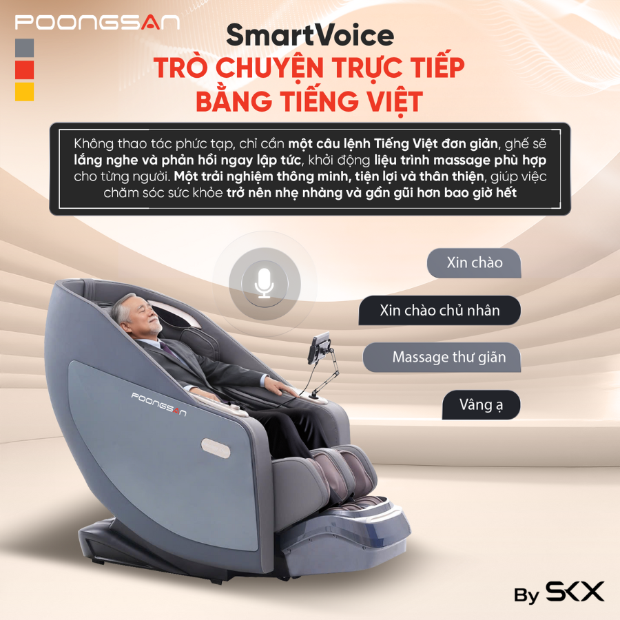 ghế massage có điều khiển bằng giọng nói