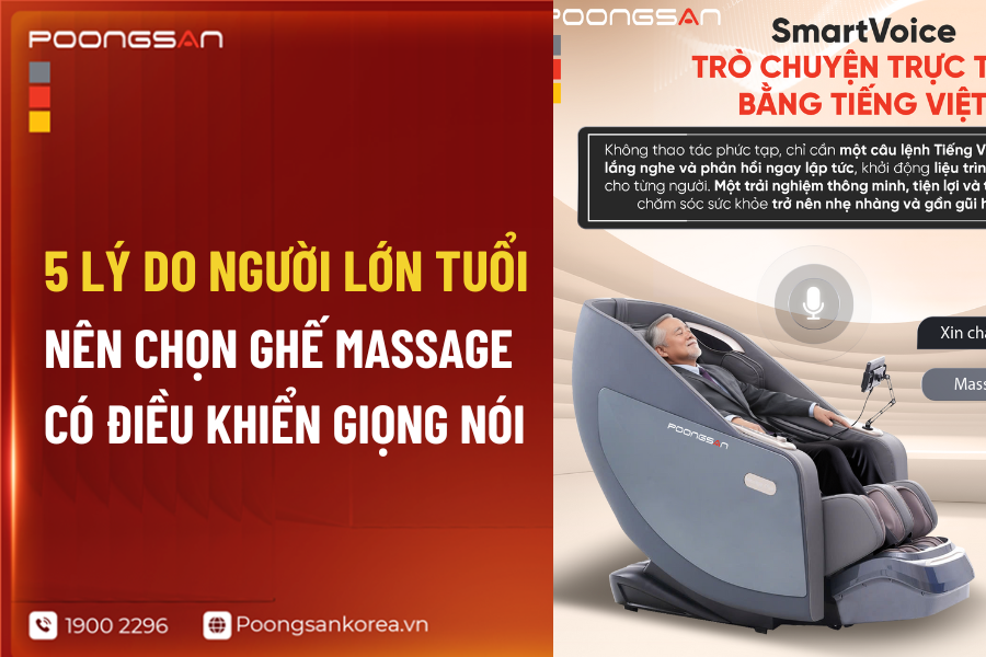 ghế massage có điều khiển bằng giọng nói