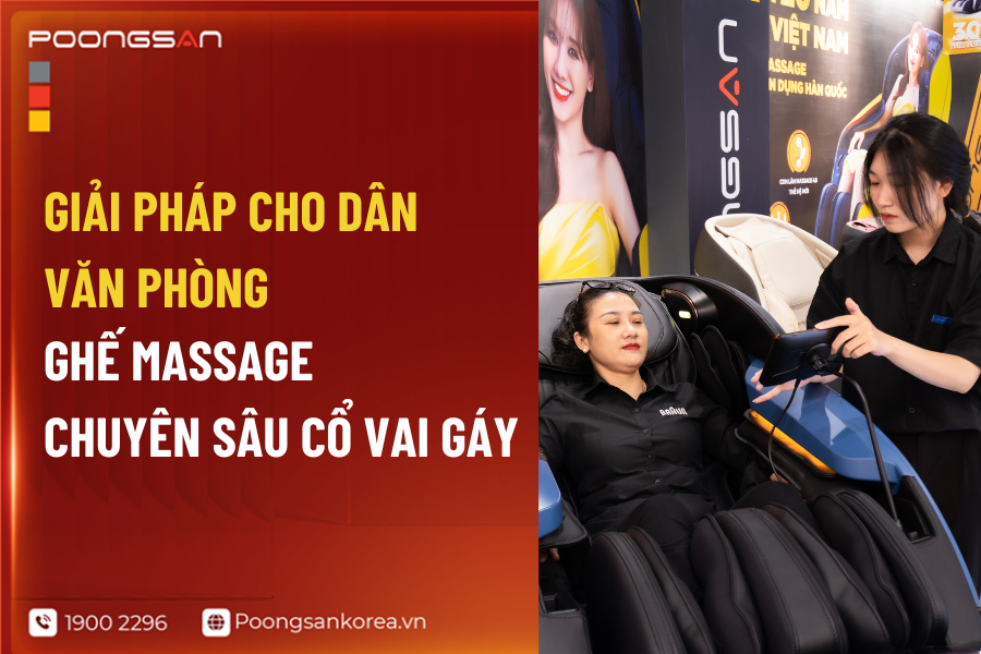 ghế massage cổ vai gáy cho dân văn phòng