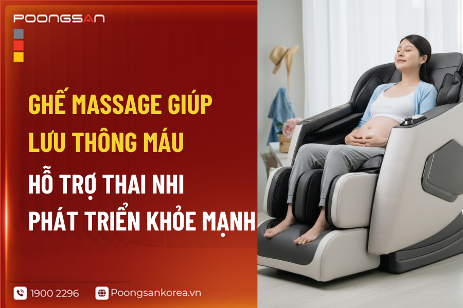 ghế massage hỗ trợ lưu thông máu