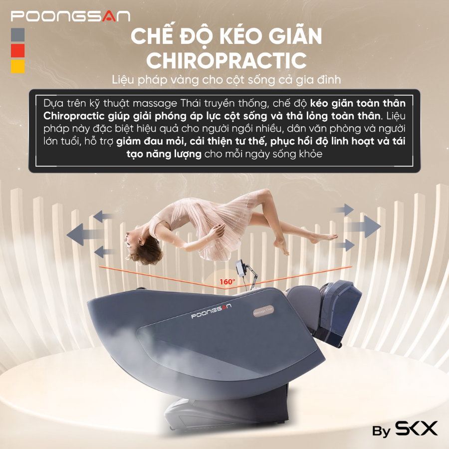 ghế massage kéo giãn cột sống