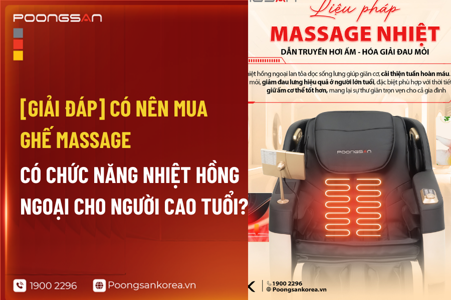 ghế massage nhiệt hồng ngoại cho người cao tuổi
