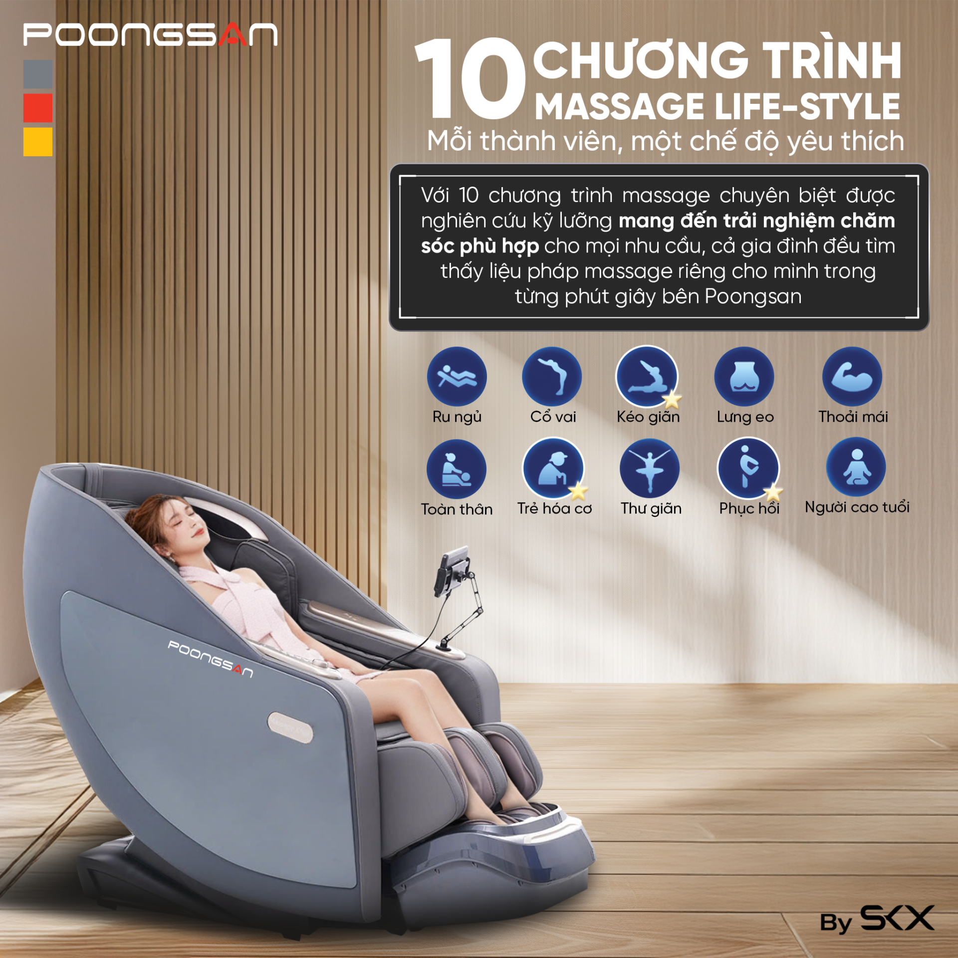 10 chương trình massage Lifestyle, mỗi thành viên, một chế độ yêu thích