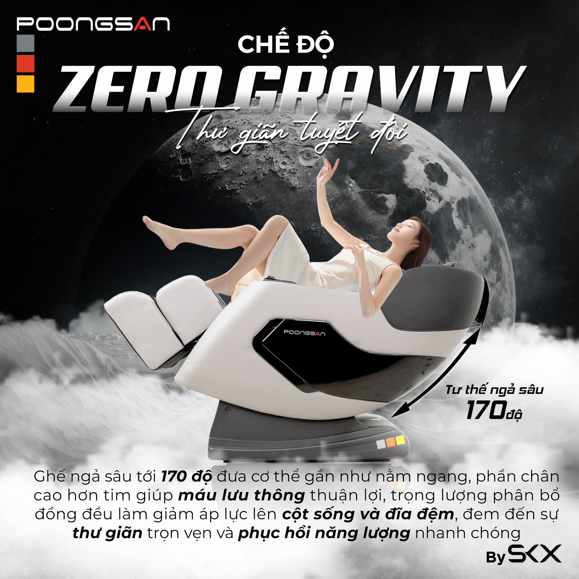 Trạng thái thư giãn tuyệt đối với chế độ không trọng lực