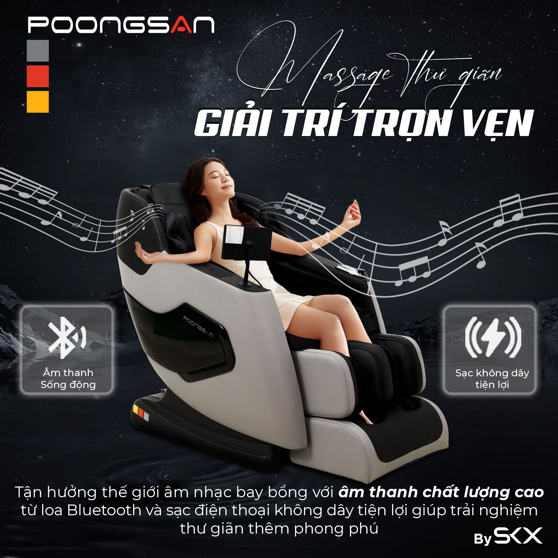 Kết nối bluetooth, không gian âm nhạc riêng