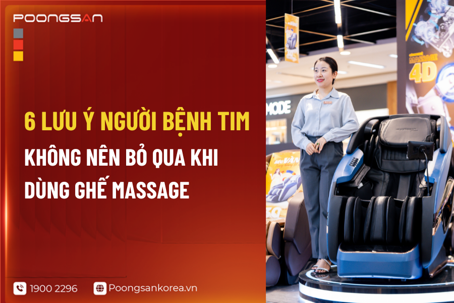 người bệnh tim dùng ghế massage
