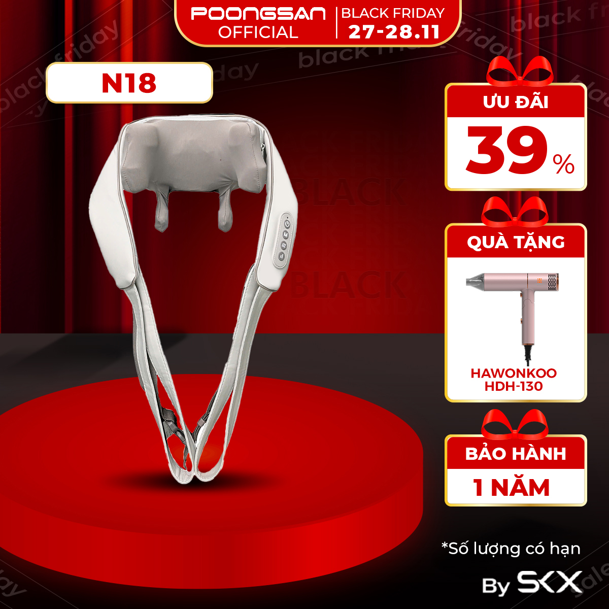 Gối massage Poongsan N18