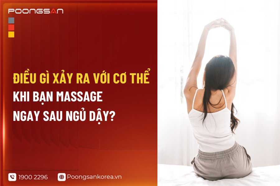 ghế massage giãn cơ khi ngủ dậy